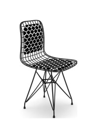 Resim Knsz kafes tel sandalyesi 1 li mazlum syhviona sırtminderli ofis cafe bahçe mutfak 