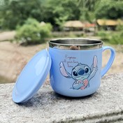 Resim 1 Adet Disney Stitch Paslanmaz Çelik Kahve Kupası - Saplı ve Sızdırmaz Kapaklı, 270ml Sevimli Tasarım, Ofis, Dış Mekan, Seyahat İçin Dayanıklı - Cadılar Bayramı, Paskalya, Anneler Günü, Babalar Günü, Mezuniyet İçin Mükemmel Hediye 