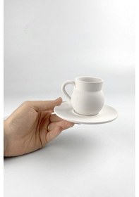 Resim Tombul Fincan Seramik Bisküvi 2'li Ham Ürün 