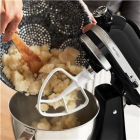 Resim KitchenAid Artisan 4,8 lt Stand Mikser 275 W Güç Siyah Renk Dayanıklı Paslanmaz Çelik 