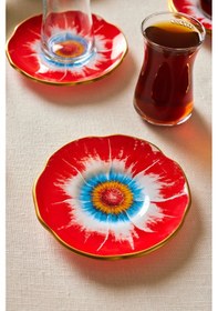 Resim Karaca Eloria 12 Parça 6 Kişilik Cam Çay Seti Şeffaf 