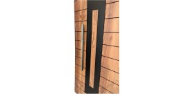 Resim Saten Renk Çelik Kapı Çekme Tutamağı Kare Model 70CM 