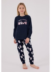 Resim Rolypoly Kız Çocuk Lacivert Pijama Takımı 5274-48708 Lacivert 