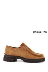 Resim Gönderi(r) Kadın Taba Süet Bağcıklı Hakiki Deri Comfort Ayakkabı 