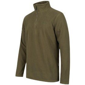 Resim 2AS Purna Yarım Fermuarlı Erkek Polar Sweatshirt Haki 