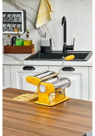 Resim Cooker 3 Fonksiyonlu Hamur Erişte Makarna Kesme Makinesi Sarı Ckr3844 