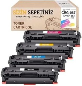 Resim Canon CRG-067 4 Renk Set | MF-655Cx / MF-657Cdw ile Uyumlu 