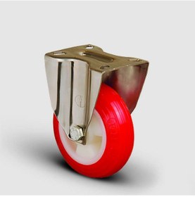 Resim SSEM02ZKP100 Paslanmaz Sabit Maşalı Poliüretan Tekerlek 