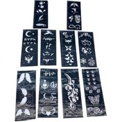 Resim Kotyora Mix Desen Çıkartma Şablonu 10'lu 