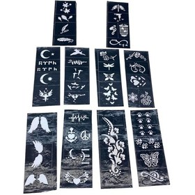 Resim Kotyora Mix Desen Çıkartma Şablonu 10'lu 