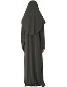 Resim Zehranaz Namaz Elbisesi Koyu Haki Fermuarsız Namaz Elbisesi Koyu Haki 