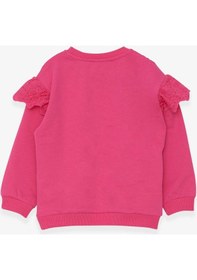 Resim Breeze Kız Çocuk Sweatshirt Güpürlü 4-8 Yaş, Pembe Pembe 