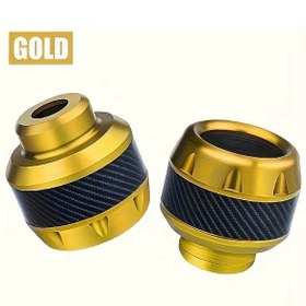 Resim Motion003 Altın 2 Adet Alüminyum Alaşım Motosiklet Ön Çatal Koruyucu Şok Emici Universal Tip 