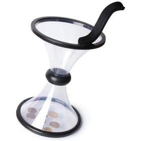 Resim BUFFER® Eğlenceli Huni Şeklinde İlginç Şeffaf Para Biriktirme Kumbarası 