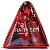 Resim Universal Lüks Trafik Seti - Ilk Yardım Seti - Araç Yangın Tüpü - Üçgen Set 