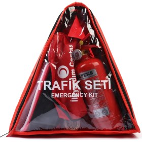 Resim Universal Lüks Trafik Seti - Ilk Yardım Seti - Araç Yangın Tüpü - Üçgen Set 