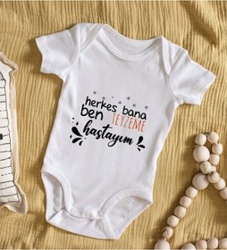Resim Bitmeyenkartus Bk Kids Herkes Bana Ben Teyzeme Hastayım Tasarımlı Bebek Body Zıb Çok Renkli 