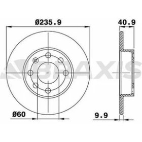 Resim Braxis AE0384 Ön Fren Disk Aynası Corsa A 1.2 1.3 1.4 83 89 Kadett D E 1.2 1.3 1.4 84 89 569028 