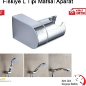 Resim OKÇU KARDEŞLER YAPI MARKET L Tipi Duş Başlığı Tutamağı Duş Fıskiye L Tipi Mafsal Aparat 