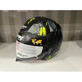 Resim Sway Kask Sway SW-766 Matt Poıson Black Grey Yellow 