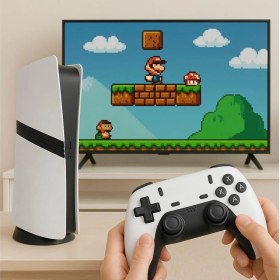 Resim Gs5 Pro Retro Oyun Konsolu – 30.000+ Dahili Oyun, 53 Emülatör, 1080P Hd, Kablosuz Çift Joystick 