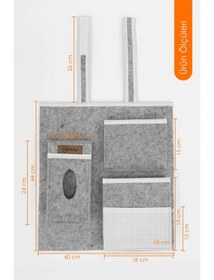 Resim Mor Design Araç İçi Organizeri - Gri - Gri / Standart 