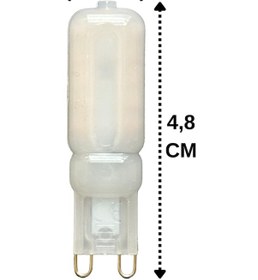 Resim 8 Adet Osaka Buzlu 5w Sarı Işık 3000k G9 Duylu Led Kapsül Ampul 
