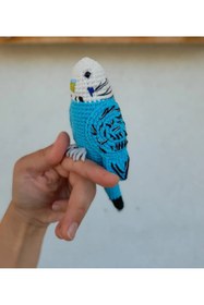 Resim renklivekreatif Amigurumi örgü muhabbet kuşu 
