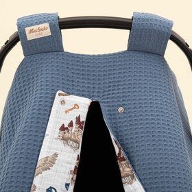 Resim Puset Örtüsü - Çift Taraflı - İndigo Petek - Harry 