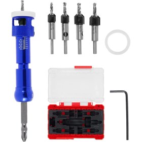 Resim CelestialCo Ahşap Işleme Karşı Destek Matkap Adım Matkap Ahşap Kendi Kendine Dokunma Vidalı Yumruk Delikleri Matkap Bit Montaj Aracı C (Yurt Dışından) 
