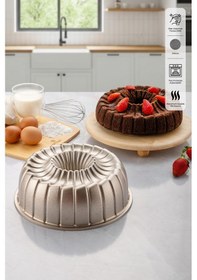 Resim Emsan Golden Special Döküm Kek Kalıbı 25 Cm Gold 