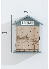 Resim Porsima 2073 Duvara Montajlı Dekoratif Anahtarlık Dolabı - Duvar Askılı Anahtar Saklama Kabini 17x27,5cm 
