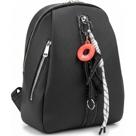 Resim Kadın Sırt Çantası Şık Anahtar Detaylı, Modern Tasarım, Günlük Kullanıma Uygun 8683255014026 Siyah 