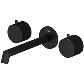Resim Teska Grande Lavabo Bataryası-full Siyah Mat Siyah 