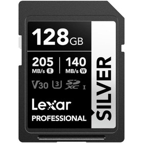 Resim Lexar 128GB Silver Plus Sd Uhsı V30 U3 205MB/S Hafıza Kartı 