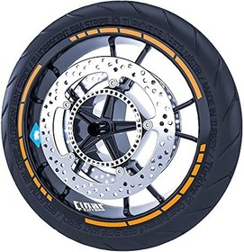 Resim Moto GP Stili Jant Şeridi Sticker Reflektif, Floresan, Özel Renkler Floresan Turuncu 