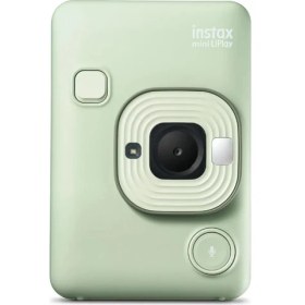Resim Fujifilm Instax Mini Liplay Hybrid Fotoğraf Makinesi 20'li Film Liplay Uyumlu Çantalı Set Yeşil 