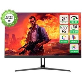 Resim GamePower 24'' Bull T10 Flat IPS 180Hz 0.5ms FHD Gaming Monitör Siyah 