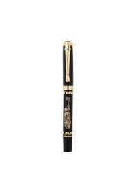 Resim Besmele İşlemeli Kutulu Metal Roller Kalem Siyah Gold - Fc761 