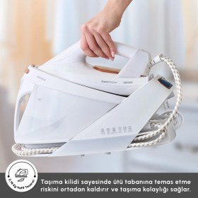 Resim Karaca Vantuz Steammaster Buhar Kazanlı Ütü White Rose 