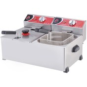 Resim Işıkgaz Silverinox Endüstriyel Çiftli 5+5 Litre Elektrikli Fritöz 6000 WATT - ÇIKARTILABİLİR HAZNELİ - 5+5 LİTRE ÇİFTLİ - GARANTİLİ