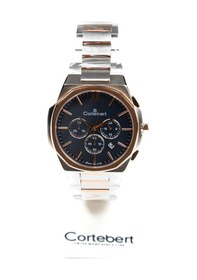 Resim Cortebert Safir Cam Laci Kadran Erkek Kol Saati Gümüş 