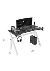 Resim Cooper Oyuncu Masası - 103x50x80 Antrasit Beyaz Antrasit - Beyaz 