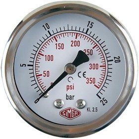 Resim Simga 0-25 Bar Çap Ø52 MM Pano Tip Kuru Manometre 