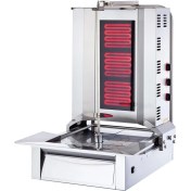 Resim Işıkgaz Silverinox Elektrikli 3 Radyanlı Alttan Motorlu Döner Ocağı 