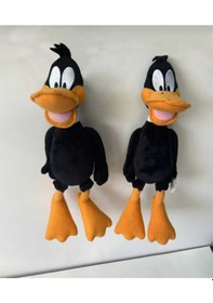 Resim Sevimli Eğlenceli Peluş Oyuncak Duffy Duck 25 Cm Uyku Arkadaşım Siyah 