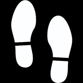 Resim Boyama Şablonu Ayak İzi Alüminyum 100x100cm 