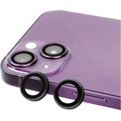Resim Smcase Apple iPhone 14 Plus Kamera Lens Koruyucu Metal Tekli CL07 Siyah 