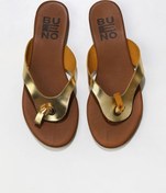 Resim Bueno Shoes Sarı Parlak Deri Kadın Parmak Arası Terlik 01wu7446 