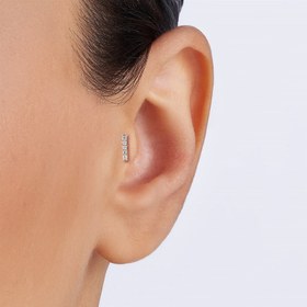 Resim Beş Taş Çubuk Pırlanta Piercing 